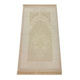 Lüks Açık Renk Osmanlı Tafta Seccade - 0210 - Krem Renk