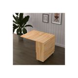 Lüks Ahşap Masif Katlanır Mutfak Yemek Masası %100 Mdf Pratik Raflı Çalışma Masası Masif01 Çam