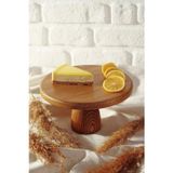 Lüks Ahşap Yuvarlak Ayaklı Pasta Sunum Tabağı