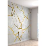 Lüks Altın Mermer Desenli Duvar Kağıdı-Salon Duvar Kağıdı-Kişiye Özel, 550 x 280