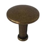 Lüks Alüminyum Metal Küçük Düz Düğme Mutfak Çekmece Vestiyer Kulp - Antik Sarı
