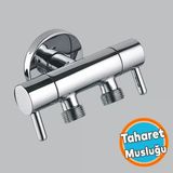 Lüks Ara Musluk Taharet Musluğu Modern Tasarım Krom Kaplama Dayanıklı Şık Banyo Tuvalet Su Musluğu