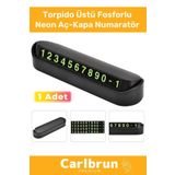 Lüks Araç Içi Park Telefon Numarası Araba Oto Cam Kartı Torpido Üstü Fosforlu Neon Aç-Kapa Numaratör