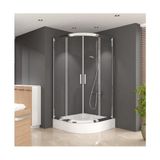 Lüks Camlı Duşakabin + Oval Duş Teknesi ND100 - 90X90