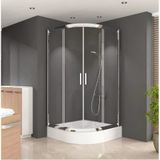 Lüks Camlı Duşakabin + Oval Duş Teknesi Nd100