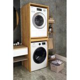 Lüks Çekmeceli Çamaşır Makinesi Dolabı %100 Mdf Çamaşır Kurutma Banyo Dolabı Bd05 Safir Meşe