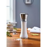 Lüks Çelik Kapaklı Cam Tuz Ve Karabiber Değirmeni – 19 Cm Modern Baharat Öğütücü