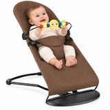 Lüks Cotton Bebek Ana Kucağı, 3 Kademeli Sallanan, Katlanabilir Ergonomik Dinlenme Koltuğu, Emniyet Tokalı Yapı, Oyuncak Aparatlı Tasarım, Kaydırmaz Tabanlı, Yumuşak Kılıflı Bebek Ana Kucağı