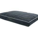 Lüks Dayanıklı Şönil Kumaş Visco Dolgulu Çift Taraflı Ve Fermuarlı Yıkanabilir Köpek Yatağı-XL(70x100x10cm)(FşönilAntrasit)
