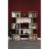 Lüks Dönebilen Ayarlanabilir Raflı Ev Ofis Kitaplık %100 Mdf Dekoratif Kütüphane Kitaplık Dk02 Karına