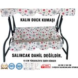 Lüks Duck Vip Salıncak Minder Seti 3 Kişilik (Süngerli) Tenteli - Renkli