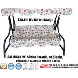 Lüks Duck Vip Salıncak Minder Seti 3 Kişilik (Süngersiz) Tenteli - Renkli