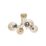 Lüks Gold Renkli Modern Plafonyer - 4'Lü Avize Seti