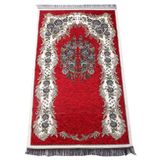 Lüks Gülce Şönil Seccade - 0260 - Bordo Renk