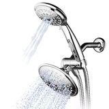 Lüks Hydroluxe® 30-setting 3 yollu 15,2 cm Rainfall 26060000/el duşu Combo patentli şalter Pause on/off (Premium Krom)