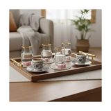 Lüks Kahve Yanı Su Bardağı - 6'lı Set - Kristal Kesim Cam Likör Bardağı - Ayaklı Şık Sunum Bardağı - Kahve Yanı Ikramlığı 60 ml - Option-1 - 0 - Siyah