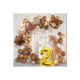 Lüks Kahverengi Balon Zincir Set, KAHVERENGİ2