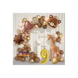 Lüks Kahverengi Balon Zincir Set, KAHVERENGİ9