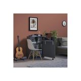 Lüks Kapaklı Çalışma Masası Kitaplık %100 Mdf Bilgisayar Ders Çalışma Masası Md002 Antrasit Gri