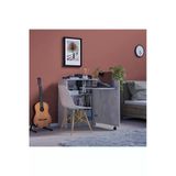 Lüks Kapaklı Çalışma Masası Kitaplık %100 Mdf Bilgisayar Ders Çalışma Masası Md002 Retro Taş