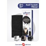 Lüks Kapalı Kedi Tuvaleti Için 2'li Filtre Dikdörtgen 6,5X18 cm (3 mm) - 52 x 38 x 39 cm - Siyah