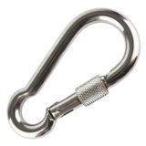 Lüks Karabina. Emniyetli. 304 Paslanmaz Krom. Marin Tip 12mm
