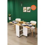Lüks Katlanır Mutfak Yemek Masası %100 Mdf Pratik Çalışma Masası Km13