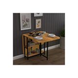 Lüks Katlanır Mutfak Yemek Masası %100 Mdf Pratik Çalışma Masası Km31 Petra