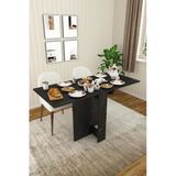 Lüks Katlanır Mutfak Yemek Masası %100 Mdf Pratik Çalışma Masası Km32 Royal Mermer