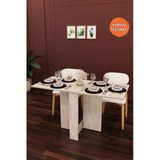 Lüks Katlanır Mutfak Yemek Masası %100 Mdf Pratik Çalışma Masası Km32 Sidon