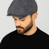 Lüks Kışlık Peaky Blinders Ingiliz Kasket Baretta Şapka - Gri - 55 - 60 cm