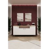 Lüks Konsol Tv Ünitesi %100 Mdf Salon Ve Yemek Odası Ünitesi Knsl02 Beyaz - Karına