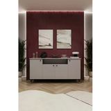 Lüks Konsol Tv Ünitesi %100 Mdf Salon Ve Yemek Odası Ünitesi Knsl02 Kül Gri