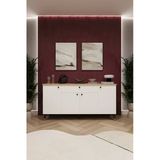 Lüks Konsol Tv Ünitesi %100 Mdf Salon Ve Yemek Odası Ünitesi Knsl03 Beyaz - Karına