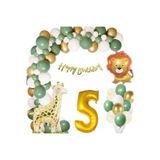 Lüks Küf Yeşilli Doğum Günü Balon Set, 5 46457547546754