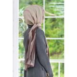 LÜKS MEDİNE EBRU DESENLİ PUDRA RENKLİ 75X195 KIRIŞMAZ ŞAL MOSS KREP DİKİŞ TİPİ İTALYAN DİKİŞLİ