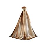 LÜKS MEDİNE İPEĞİ BATİK DESENLİ TABA RENKLİ 75X195 KIRIŞMAZ ŞAL MOSS KREP DİKİŞ TİPİ İTALYAN DİKİŞLİ