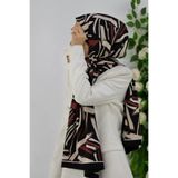 LÜKS MEDİNE İPEĞİ ÇİZGİ DESENLİ GÜL KURUSU RENKLİ 75X195 KIRIŞMAZ ŞAL MOSS KREP DİKİŞ TİPİ İTALYAN DİKİŞLİ