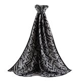 LÜKS MEDİNE İPEĞİ DEGRADELİ ÇİZGİ DESENLİ FÜME RENKLİ 75X195 KIRIŞMAZ ŞAL MOSS KREP DİKİŞ TİPİ İTALYAN DİKİŞLİ
