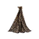 LÜKS MEDİNE İPEĞİ DEGRADELİ ÇİZGİ DESENLİ HAKİ RENKLİ 75X195 KIRIŞMAZ ŞAL MOSS KREP DİKİŞ TİPİ İTALYAN DİKİŞLİ