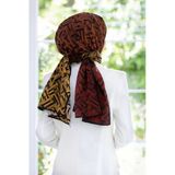 LÜKS MEDİNE İPEĞİ DEGRADELİ ÇİZGİ DESENLİ HARDAL RENKLİ 75X195 KIRIŞMAZ ŞAL MOSS KREP DİKİŞ TİPİ İTALYAN DİKİŞLİ