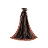 LÜKS MEDİNE İPEĞİ MİNİ MOTİF DESENLİ TABA - BEJ RENKLİ 75X195 KIRIŞMAZ ŞAL MOSS KREP DİKİŞ TİPİ İTALYAN DİKİŞLİ