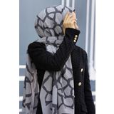 LÜKS MEDİNE İPEĞİ TAŞ DESENLİ GRİ RENKLİ 75X195 KIRIŞMAZ ŞAL MOSS KREP DİKİŞ TİPİ İTALYAN DİKİŞLİ