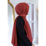 LÜKS MEDİNE İPEĞİ V DESENLİ BORDO RENKLİ 75X195 KIRIŞMAZ ŞAL MOSS KREP DİKİŞ TİPİ İTALYAN DİKİŞLİ
