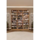 Lüks Meşe 24 Raf Ayarlanabilir Ev Ofis Kitaplık %100 Mdf Dekoratif Kütüphane Kitaplık K21