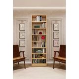 Lüks Meşe 8 Raflı Ayarlanabilir Ev Ofis Kitaplık %100 Mdf Modern Kitaplık K02