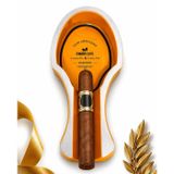 Lüks Metal Puro Küllüğü - Tekli Taşınabilir Puro Standı ve Kül Tablası, Özel Sarı Tasarım, Premium Puro Aksesuarı ve Erkek Hediye Seti