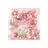 Lüks Mix Renkler Doğum Günü Balon Zincir Set