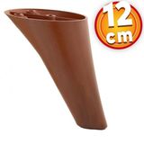 Lüks Mobilya Kanepe Sehpa TV Ünitesi Koltuk Ayağı 12 cm Kahverengi Ahşap Desenli Baza Ayak