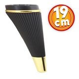 Lüks Mobilya Kanepe Sehpa TV Ünitesi Koltuk Ayağı 19 cm Siyah Gold Baza Ayak